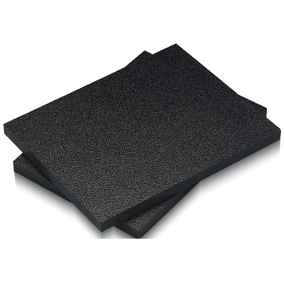 ABS Black Plastic Sheet 1/4" x 24" x 24” Haircell 1 Side Stereo .250" 6mm